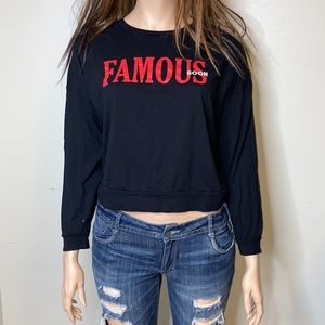 Famous Soon Forever 21 Black Sweatshirt 2X